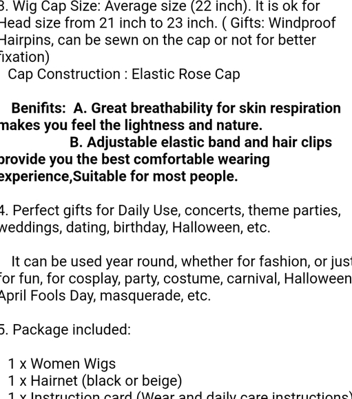 Synthetic High Temp DIY with cap styling Wig - Picture 7 of 8